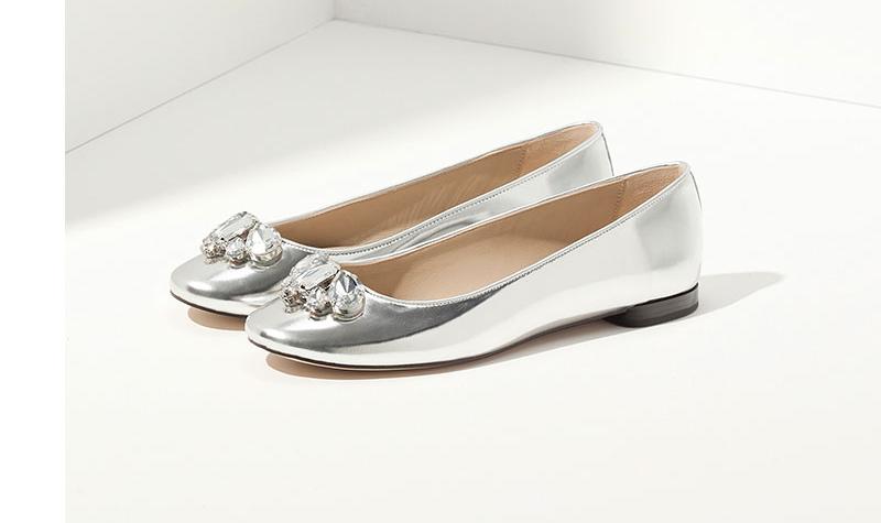 Silver Flat shoes | TikTok Fashion